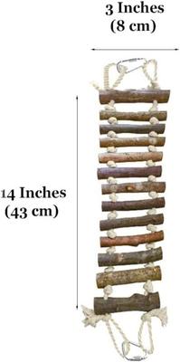 Show full view: SunGrow Bearded Dragon & Leopard Gecko Wooden Ladder, Reptile Bridge Climbing Accessories slide 4 of 5