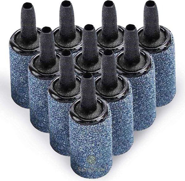 SunGrow Betta Aquarium Bubbler, Air Stone Aerator for Hydroponics & Aquaponic Fish Tank, 10 count