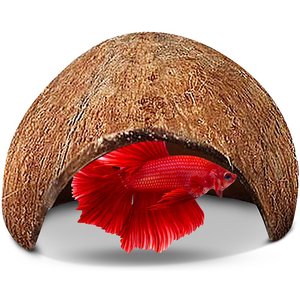 SunGrow Betta Fish Hideout Cave, Decoration for Aquarium & Gecko Tank