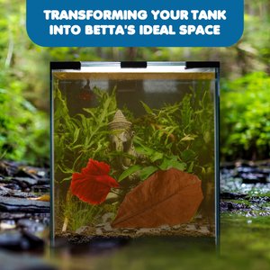 SunGrow Betta Fish Indian Almond Leaves, Water Conditioner & Tank Treatment for Freshwater Aquarium