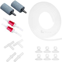 SunGrow Betta Fish Tank Bubbler Aerator, Aquarium Air Stone & Airline Tubing Set