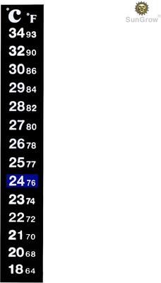 Show full view: SunGrow Betta Fish Thermometer Sticker, Temperature Strip for Small Aquarium & Reptiles Tank slide 2 of 8