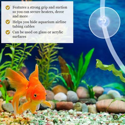 Show full view: SunGrow Betta Fish & Turtle Tank Aquarium Airline Tubing Suction Cup Holder, 20 count slide 3 of 6