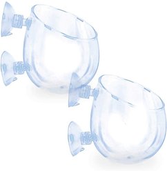 SunGrow Betta & Turtle Glass Pot for Aquarium Live Plant Reptile Terrarium Tank Decor, 2 count slide 2 of 3