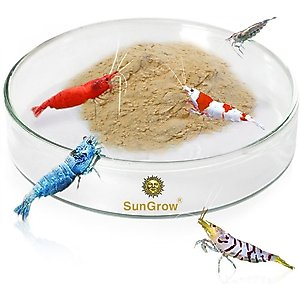 SunGrow Bottom Feeder & Shrimp Feeding Dish, Sinking Fish Food & Reptile Water Bowl