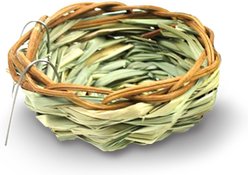 SunGrow Canary & Finch Nesting Material in Bird Cage Handmade Grass Basket, 4-in diameter slide 2 of 6