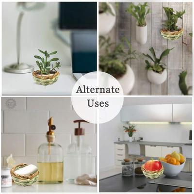 Show full view: SunGrow Canary & Finch Nesting Material in Bird Cage Handmade Grass Basket, 4-in diameter slide 5 of 7