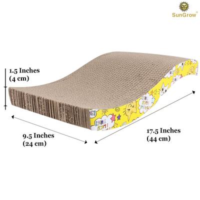 Show full view: SunGrow Cardboard Cat & Rabbit Scratcher Bed, Scratch Pad for Indoor Pets slide 4 of 5