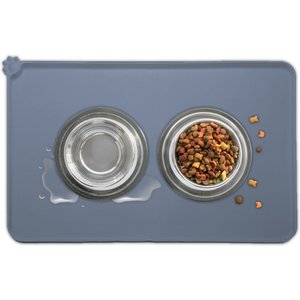 SunGrow Cat & Dog Food Mat for Treats & Water Bowls, Waterproof & Non-Slip Silicone Pet Feeding Pad