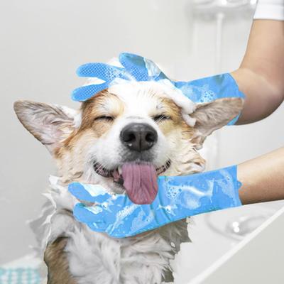 Show full view: SunGrow Cat & Dog Washing Gloves, Pet Grooming Silicone Bath Scrubber & Massager Brush, Household Cleaning Supplies slide 2 of 8