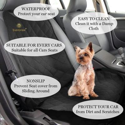 Show full view: SunGrow Cat & Dog Waterproof Front Seat Cover & Scratch Protector, Pet Travel Car Accessories  slide 3 of 7