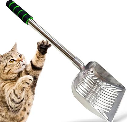 Show full view: SunGrow Cat Long Handle Metal Scoop for Clumping Clay Litter & Poop Picker Upper slide 3 of 8
