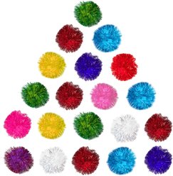 SunGrow Cat Pom Pom Balls for Indoor, Interactive Fetch & Play Toy for Arts & Crafts, 20 count slide 2 of 7