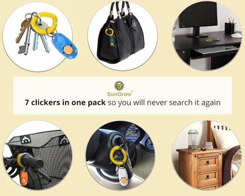 Show full view: SunGrow Clickers with Wrist Band Dog & Cat Potty & Treat Training Tool, 7 count slide 6 of 8