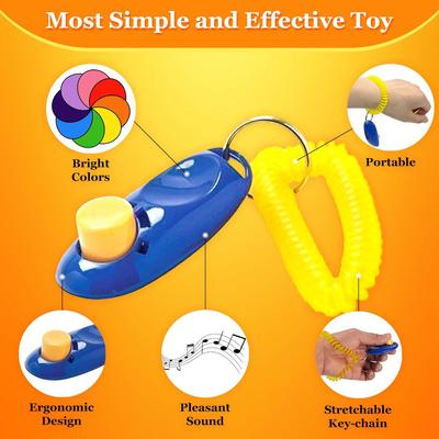 Show full view: SunGrow Clickers with Wrist Band Dog & Cat Potty & Treat Training Tool, 7 count slide 3 of 8