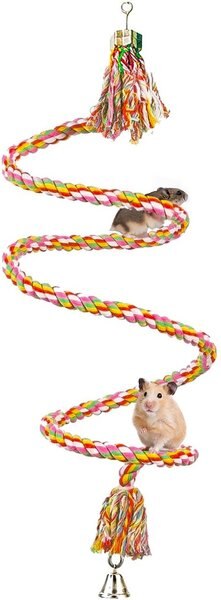 SUNGROW Cockatiel & Parakeet Cotton Rope Perch for Bird Cages, Rat ...