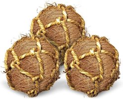 SunGrow Coconut Fiber Rabbit & Guinea Pigs Chew & Exercise Balls Teeth Grinding Treat, 3 count slide 2 of 6