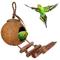 Show in main carousel: SunGrow Coconut Shell Nest & Window Feeder with Ladder Perch Cage Accessory & Hanging Parakeet, Finch & Budgie Bird House slide 1 of 7
