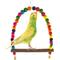 Show in main carousel: SunGrow Colorful Beaded Parakeet Bird Swing & Perch Stand with Mini Bells Cage Accessories slide 1 of 7