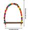 Show in main carousel: SunGrow Colorful Beaded Parakeet Bird Swing & Perch Stand with Mini Bells Cage Accessories slide 6 of 7