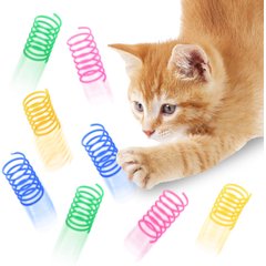SunGrow Colorful Interactive Indoor Cat Spiral Spring Chasing Toy for Boredom, Exercise & Entertainment, 12 count