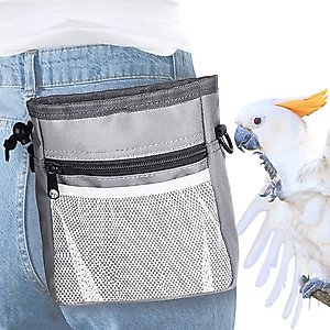 SunGrow Dog & Bird Training & Travel Treat Pouch Bag, Gray