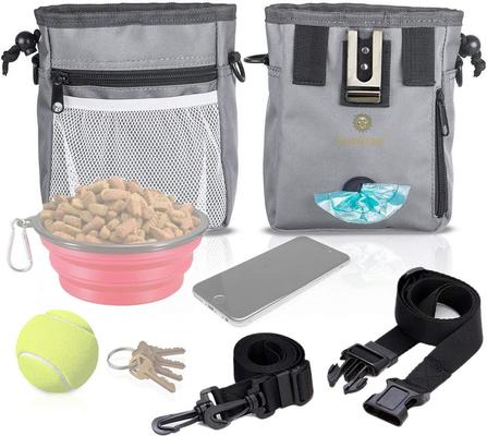 Show full view: SunGrow Dog & Bird Training & Travel Treat Pouch Bag, Gray slide 5 of 9