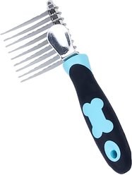 SunGrow Dog, Cat & Small Pet Grooming & Dematting Comb Undercoat Rake Brush
