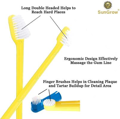 Show full view: SunGrow Dog & Cat Stick & Finger Toothbrush Kit, Dental Care for Your Pets, Suitable for Ferrets, 3 Count slide 6 of 8