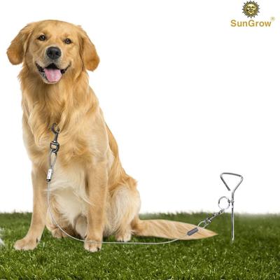 Show full view: SunGrow Dog Tie Out Cable Stake, Escape Proof for Outside Training & Camping Gear slide 2 of 7