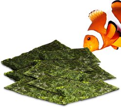 SunGrow Dried Green Seaweed Sheets Snack for Betta & Hermit Crab, Veggie Fish Food Supplement slide 2 of 7