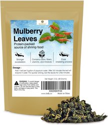 SunGrow Dried Mulberry Leaves Growth Supplement for Freshwater Aquarium Snail & Cherry Shrimp Food slide 2 of 4