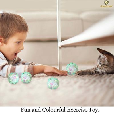 Show full view: SunGrow Entertainment Clear Mylar Indoor Cat & Ferret Crinkle Balls & Chase Toy, 2-in, 12 count slide 5 of 7