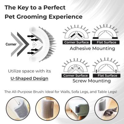 Show full view: SunGrow Face Scratchers & Massage Comb with Catnip Dog & Cat Self Groomer Rubbing Corner Brush slide 4 of 8