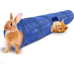 SunGrow Ferret & Bunny Collapsible Play Tunnel, Indoor Rabbit & Small Pet Crinkle Tube Hideout Toy