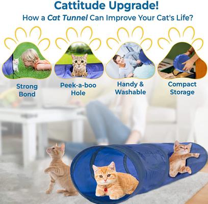 Show full view: SunGrow Ferret & Bunny Collapsible Play Tunnel, Indoor Rabbit & Small Pet Crinkle Tube Hideout Toy slide 4 of 7