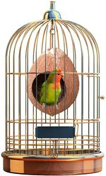 SunGrow Finch & Budgie Coconut Shell Breeding Nest & Seed Storage Bird House slide 2 of 5