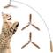 Show in main carousel: SunGrow Fishing Pole Teaser Wand Cat Toy with 3 Feather Teasers slide 1 of 8