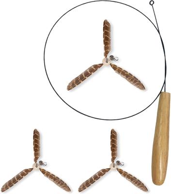 Show full view: SunGrow Fishing Pole Teaser Wand Cat Toy with 3 Feather Teasers slide 2 of 8