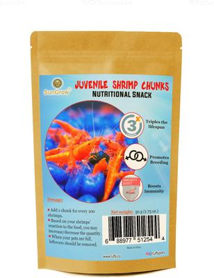 Show full view: SunGrow Growth Supplement for Freshwater Aquarium Bottom Feeders & Cherry Shrimp Food, 1.75-oz bag slide 2 of 7