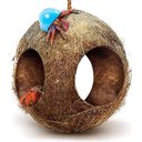 SunGrow Hanging Coconut Hide Hermit Crab & Crested Gecko Reptile Climbing Decor & Tank Accessories