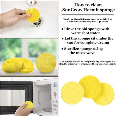 Show full view: SunGrow Hermit Crab Tank Humidity Control Sponge, Yellow, 3 count slide 5 of 7