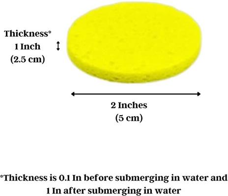 Show full view: SunGrow Hermit Crab Tank Humidity Control Sponge, Yellow, 3 count slide 6 of 7