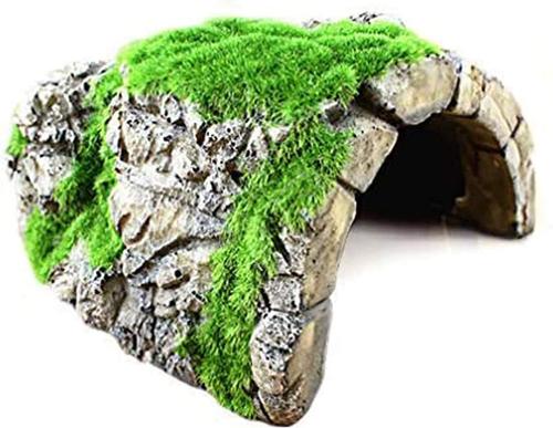 Show full view: SunGrow Hide & Climbing Resin Rock Cave with Artificial Moss Betta Fish Aquarium Decor slide 2 of 6