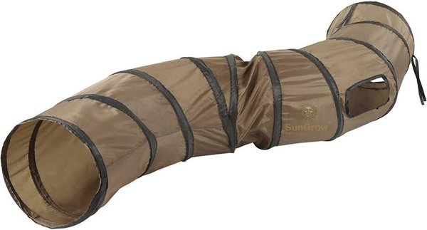 Show full view: SunGrow Hide & Seek Collapsible Entertainment Cat & Ferret Play Tube & Pop Up Tunnel, Brown, 48-in slide 2 of 7