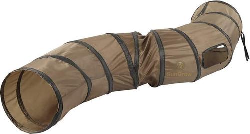 Show full view: SunGrow Hide & Seek Collapsible Entertainment Cat & Ferret Play Tube & Pop Up Tunnel, Brown, 48-in slide 2 of 7