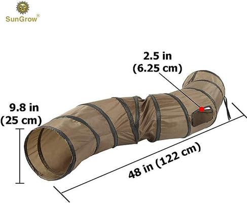 Show full view: SunGrow Hide & Seek Collapsible Entertainment Cat & Ferret Play Tube & Pop Up Tunnel, Brown, 48-in slide 6 of 7