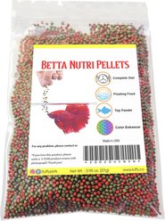 SunGrow High Protein Betta & Goldfish Floating Food Pellets Food, 0.95-oz bag