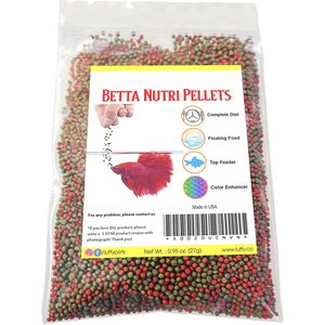 SunGrow High Protein Betta & Goldfish Floating Food Pellets Food, 0.95-oz bag