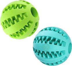 SunGrow Interactive Chew Ball Treat Dispenser Dog & Cat Teething Toy, 2 count slide 2 of 7